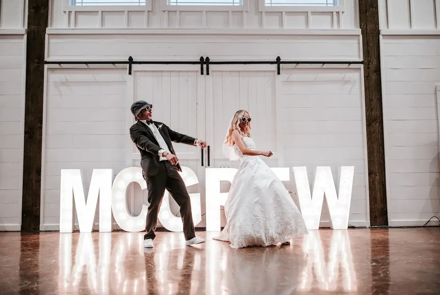 Groom performing with the wedding party at a Pro DJ's Abilene wedding reception